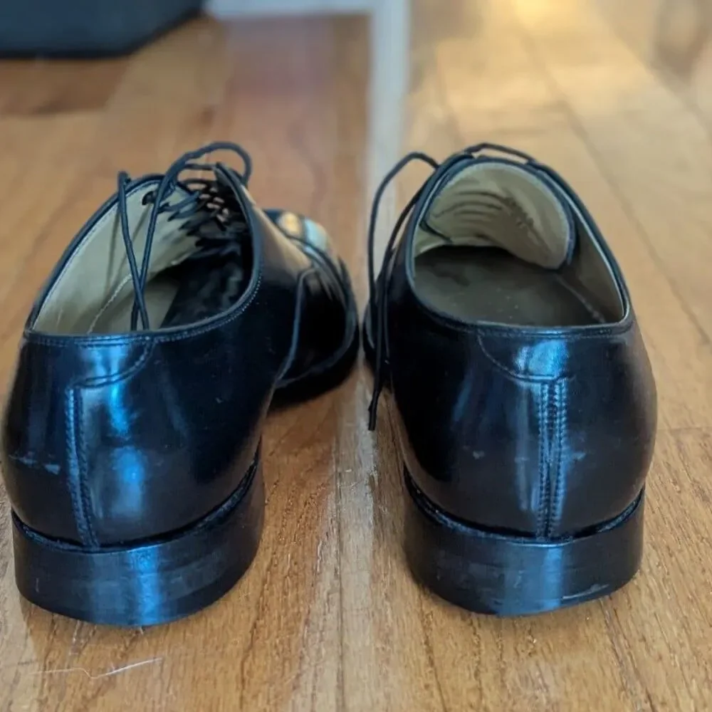 Johnston & Murphy Size‎ 9.5 D Aristocraft Men's Black Leather Cap Toe Oxford
